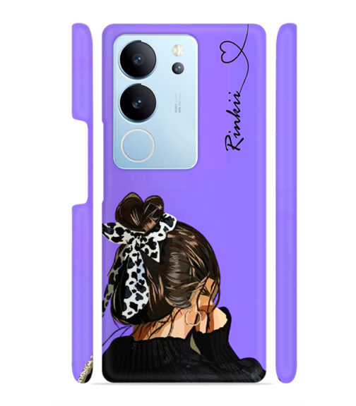Girl with Customize text Vivo V29 5G Mobile Cover