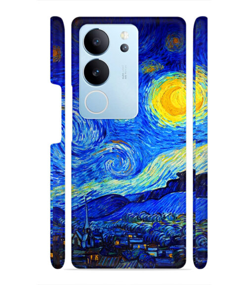 Abstract painting design to the sky and mountain Vivo V29 5G Mobile Cover