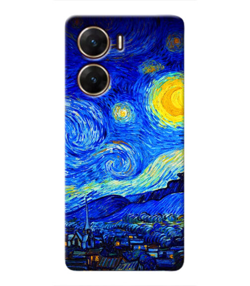 Abstract painting design to the sky and mountain Vivo V29 E Mobile Cover