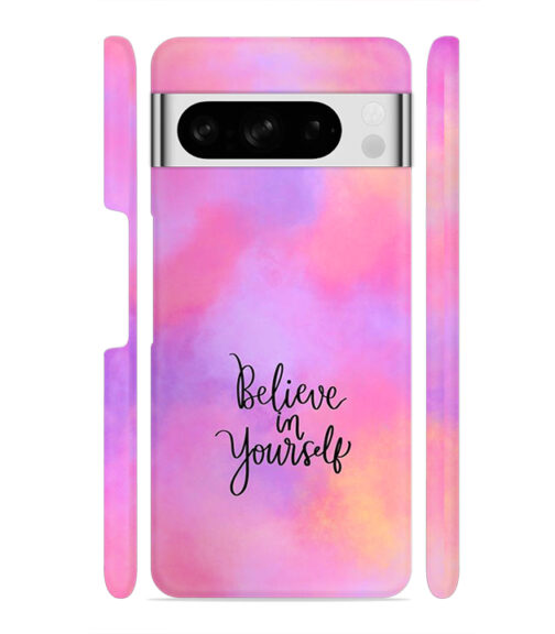 Colorfull background with text (Believe in youself) Google Pixel 8 Pro Mobile Cover