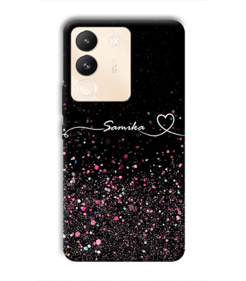 Sparkle design with Customize text Vivo Y200 (5G) Mobile Cover