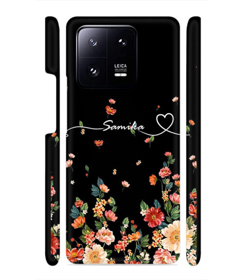 Floral design with Customize text Xiaomi MI 13 PRO Mobile Cover