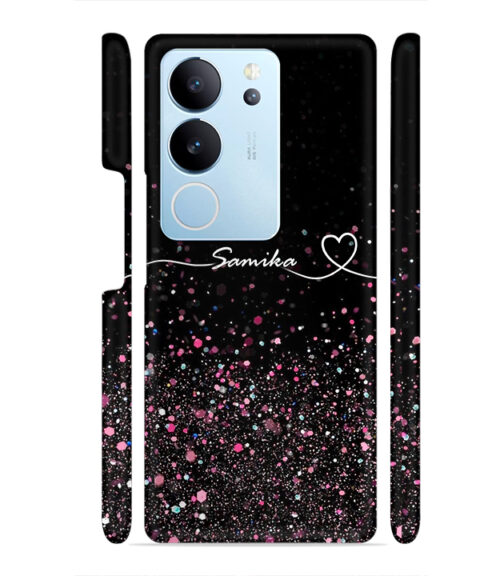 Sparkle design with Customize text Vivo V29 5G Mobile Cover