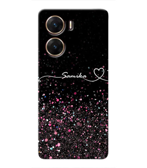 Sparkle design with Customize text Vivo V29 E Mobile Cover