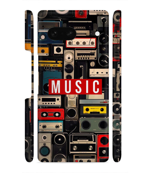 FM radio, speaker with vintage theme Google Pixel 7 Mobile Cover