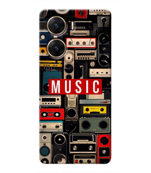 FM radio, speaker with vintage theme Vivo V29 E Mobile Cover
