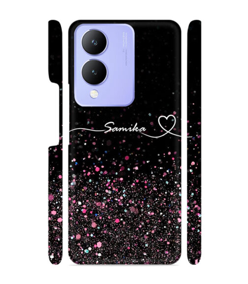 Sparkle design with Customize text Vivo Y28 Mobile Cover