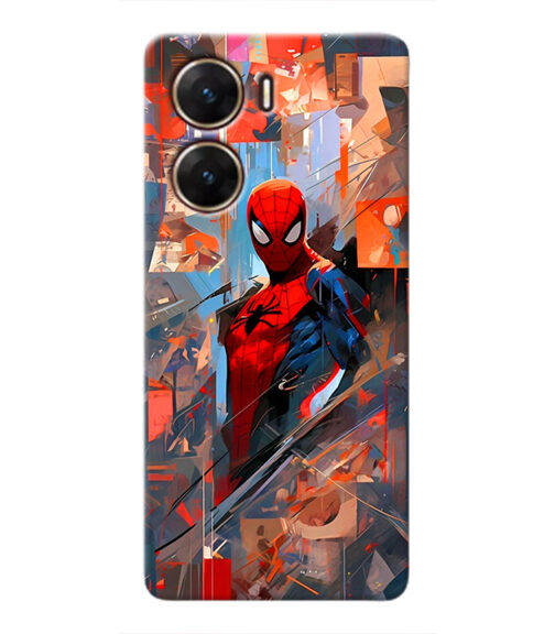 Spiderman graphics with mirror effect Vivo V29 E Mobile Cover