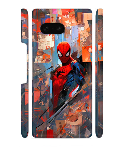 Spiderman graphics with mirror effect Google Pixel 7 Mobile Cover
