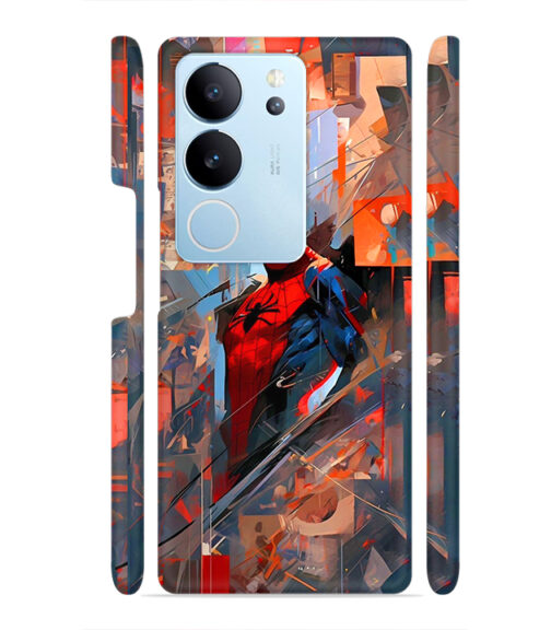 Spiderman graphics with mirror effect Vivo V29 5G Mobile Cover