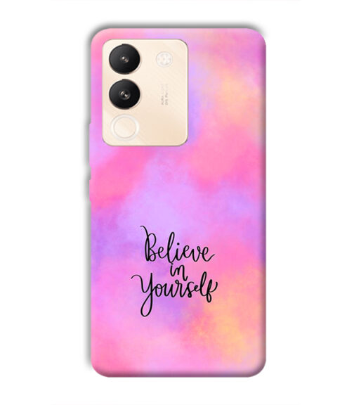 Colorfull background with text (Believe in youself) Vivo Y200 (5G) Mobile Cover