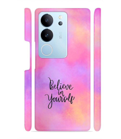Colorfull background with text (Believe in youself) Vivo V29 5G Mobile Cover