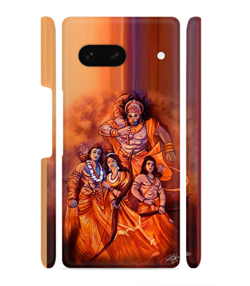 Lords Hanuman with ram ji family Google Pixel 7 A Mobile Cover