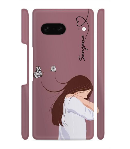 Customize Text with girl Google Pixel 7 Mobile Cover