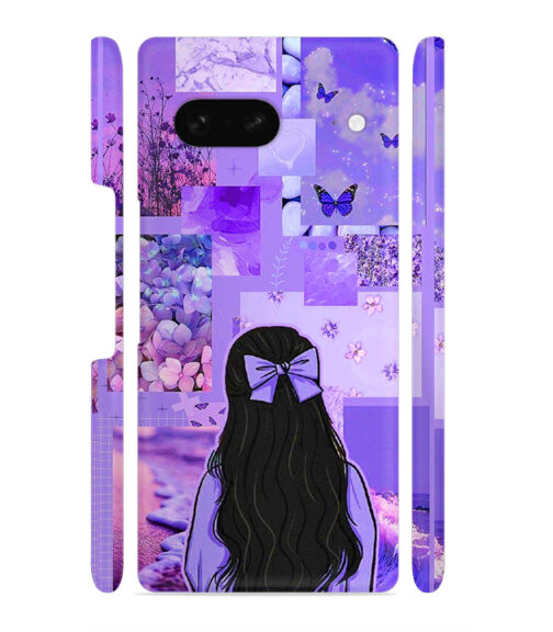 Girl with neon background Google Pixel 7 Mobile Cover