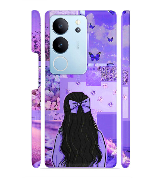 Girl with neon background Vivo V29 5G Mobile Cover