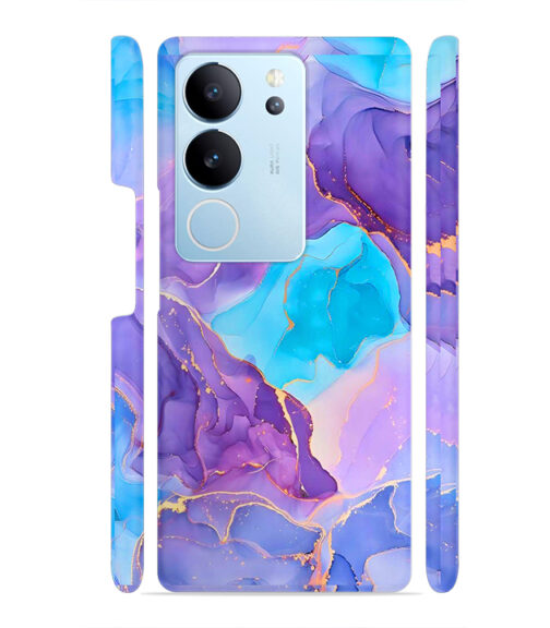 Abstract Multicolored marbel textured background Vivo V29 5G Mobile Cover