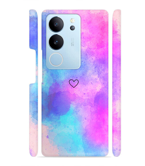 lineart of heart with smokie color Vivo V29 5G Mobile Cover