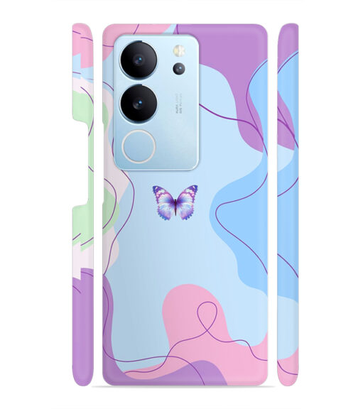Beautiful combination of color with butterfly Vivo V29 5G Mobile Cover