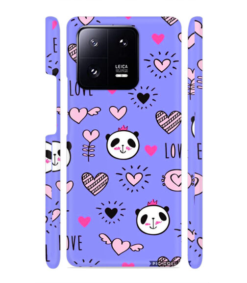 Love text with panda emoji Xiaomi MI 13 PRO Mobile Cover