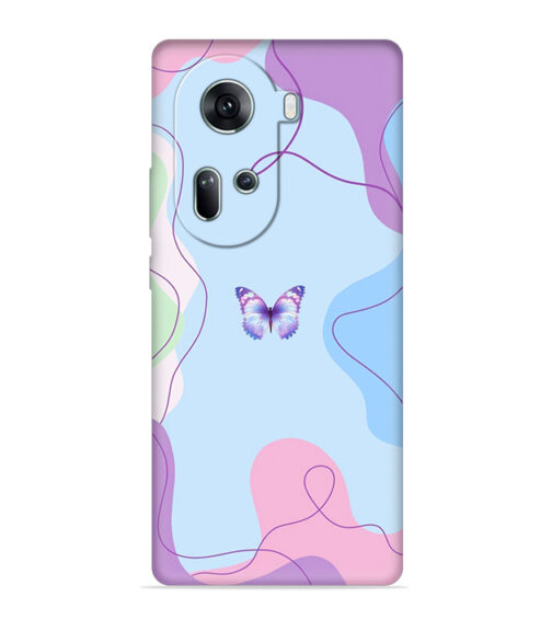 Beautiful combination of color with butterfly Oppo Reno 11 (5G) Mobile Cover