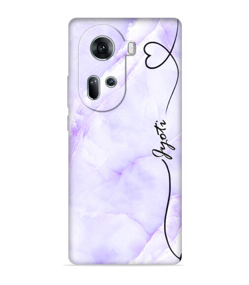 Purple Texture with Customize text Oppo Reno 11 (5G) Mobile Cover
