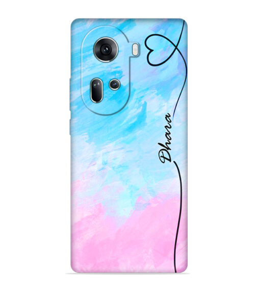Multicolor painting with Customize text Oppo Reno 11 (5G) Mobile Cover