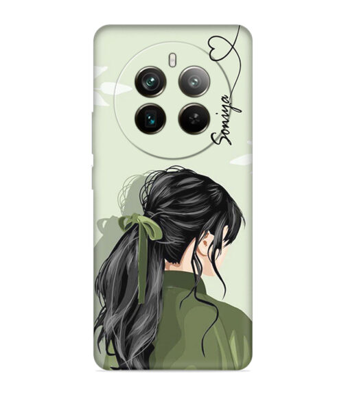 Customize text with girl Realme 12 Pro (5G) Mobile Cover