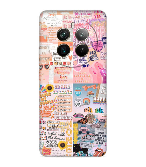 Vintage style multiple graphics Realme 12 Pro (5G) Mobile Cover