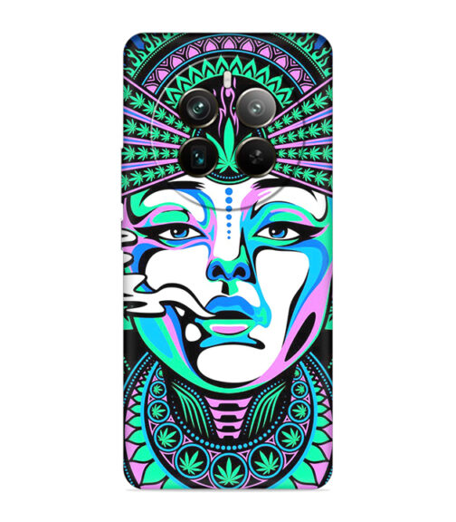 Marijuana theme artwork with beauty Realme 12 Pro (5G) Mobile Cover