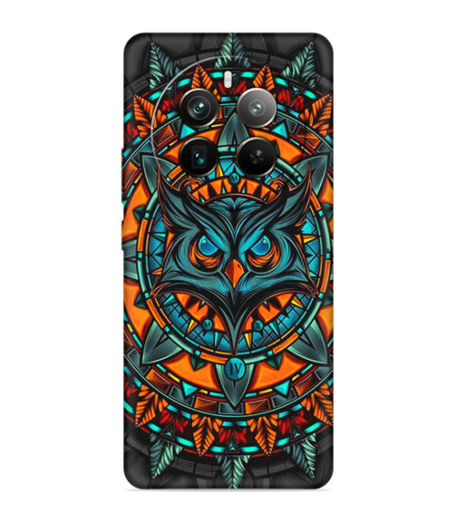 Ai generated owl face graphics Realme 12 Pro (5G) Mobile Cover