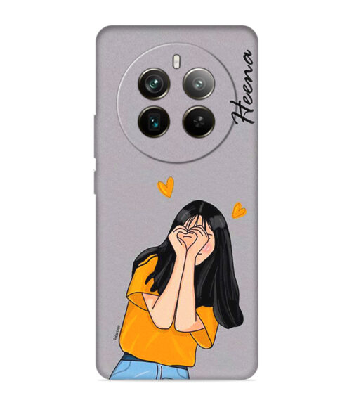 Girl with Customize text Realme 12 Pro (5G) Mobile Cover