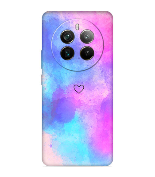 lineart of heart with smokie color Realme 12 Pro (5G) Mobile Cover