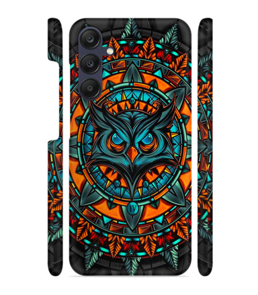 Ai generated owl face graphics Samsung Galaxy A25 (5G) Mobile Cover