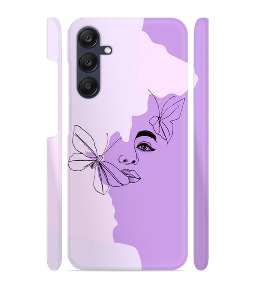Face sketch with butterfly Samsung Galaxy A25 (5G) Mobile Cover