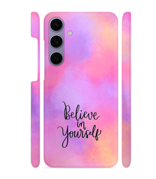 Colorfull background with text (Believe in youself) Samsung Galaxy S24 (5G) Mobile Cover