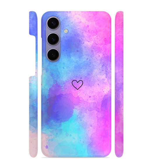 lineart of heart with smokie color Samsung Galaxy S24 (5G) Mobile Cover