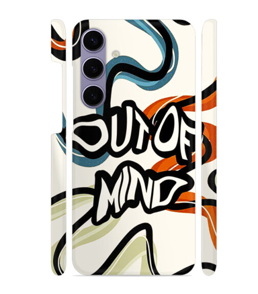 Abstract design with text Out of Mind Samsung Galaxy S24 (5G) Mobile Cover
