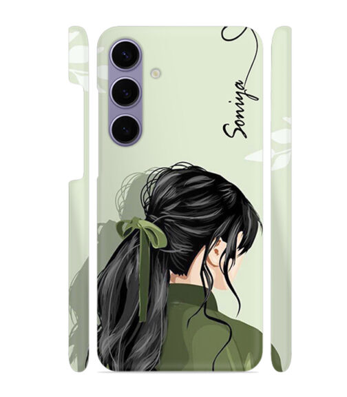 Customize text with girl Samsung Galaxy S24 (5G) Mobile Cover