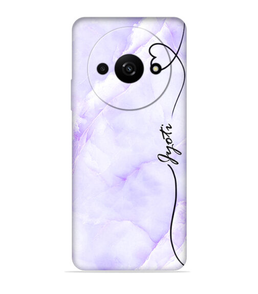 Purple Texture with Customize text Xiaomi Redmi A3 (5G) Mobile Cover