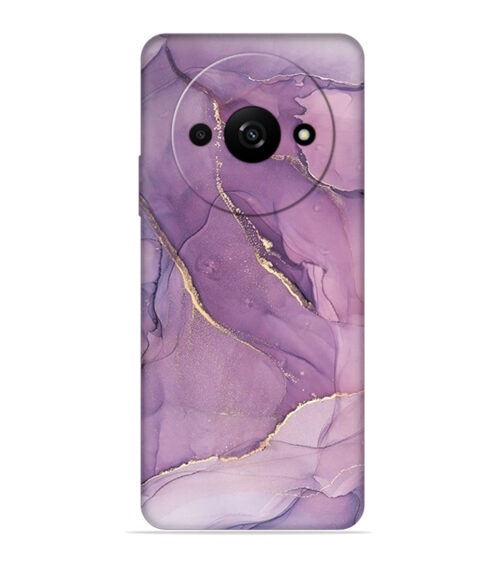 Purple marvel Texture with gold sparkle Xiaomi Redmi A3 (5G) Mobile Cover