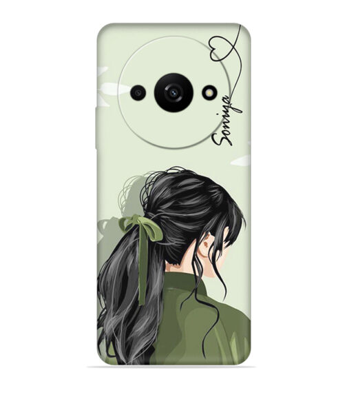 Customize text with girl Xiaomi Redmi A3 (5G) Mobile Cover
