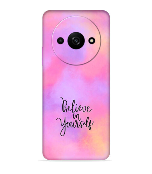 Colorfull background with text (Believe in youself) Xiaomi Redmi A3 (5G) Mobile Cover