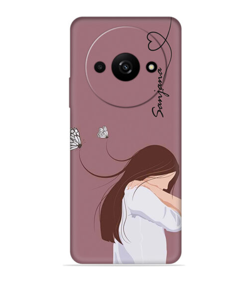 Customize Text with girl Xiaomi Redmi A3 (5G) Mobile Cover
