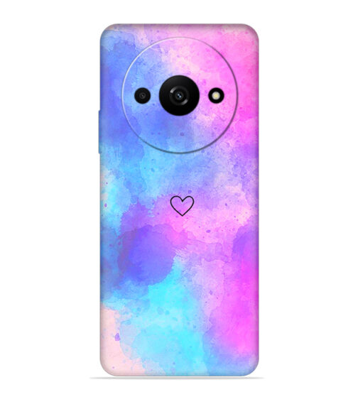 lineart of heart with smokie color Xiaomi Redmi A3 (5G) Mobile Cover