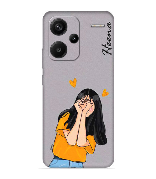 Girl with Customize text Xiaomi Redmi Note 13 Pro Plus (5G) Mobile Cover