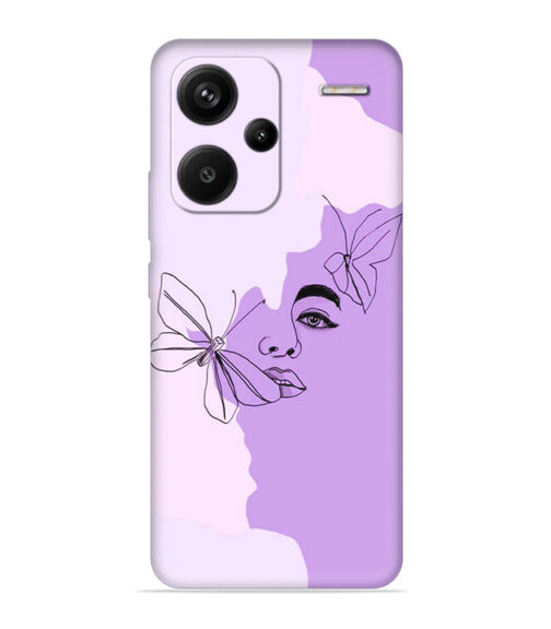 Face sketch with butterfly Xiaomi Redmi Note 13 Pro Plus (5G) Mobile Cover
