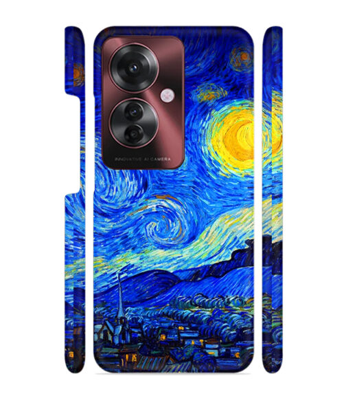 Abstract painting design to the sky and mountain Oppo F25 Pro 5G Mobile Cover