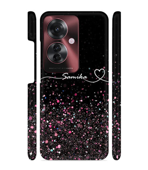 Sparkle design with Customize text Oppo F25 Pro 5G Mobile Cover