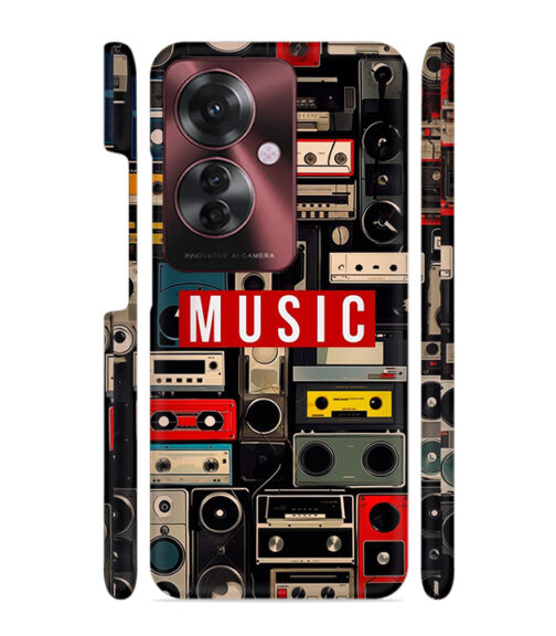 FM radio, speaker with vintage theme Oppo F25 Pro 5G Mobile Cover